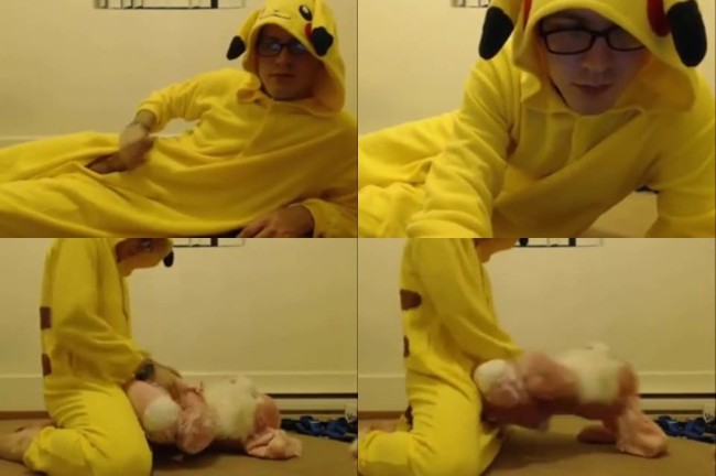 0600 ZooGay Cute Guy Cosplaying And Fucking His Plushie - Cute Guy Cosplaying And Fucking His Plushie - Male Bestiality