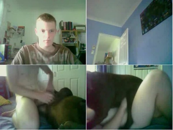 Boy with animal sex gay Man Dog