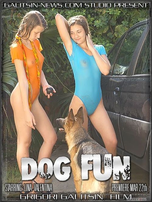 0078 GalitsinTeens Dog Fun   Lina and Valentina - Dog Fun - Lina and Valentina - Russian Teen Girls