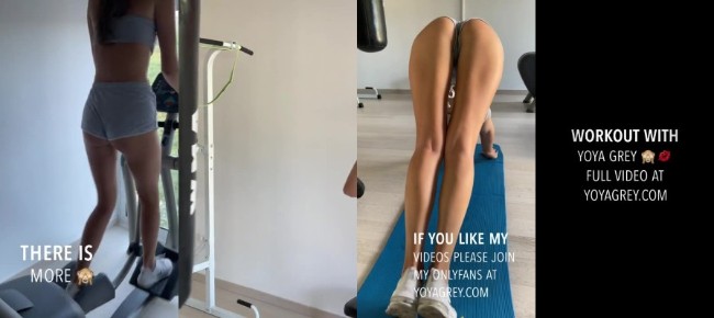 1277 PTTK Gym Workout With College Girl Yoya Grey Ends Up With Wardrobe Malfunction - Gym Workout With College Girl Yoya Grey Ends Up With Wardrobe Malfunction